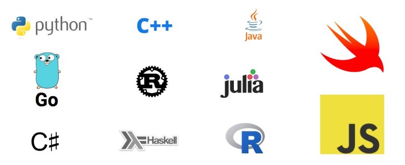 TensorFlow也支持许多其它的程式语言，从R 语言到Swift 再到JavaScript